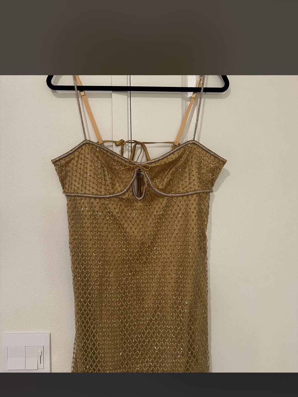 gold slip dress mini For Love And Lemons | Dresses | For Love And Lemons Metallic vintage lace slip dress
